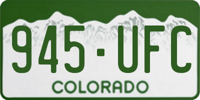 CO license plate 945UFC
