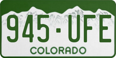 CO license plate 945UFE