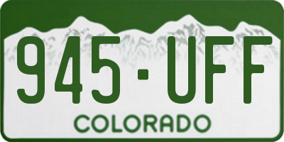 CO license plate 945UFF