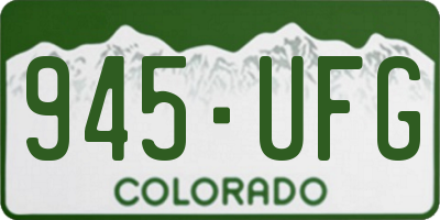 CO license plate 945UFG