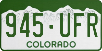 CO license plate 945UFR