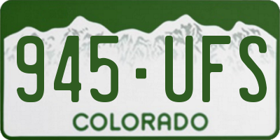 CO license plate 945UFS