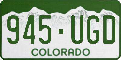 CO license plate 945UGD