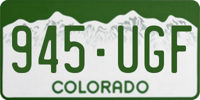 CO license plate 945UGF