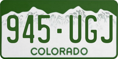 CO license plate 945UGJ