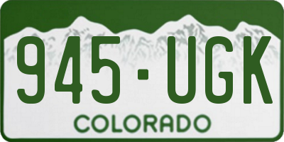 CO license plate 945UGK