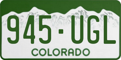 CO license plate 945UGL