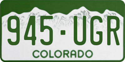 CO license plate 945UGR