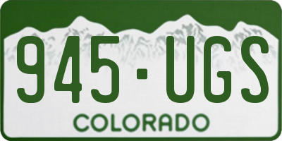CO license plate 945UGS