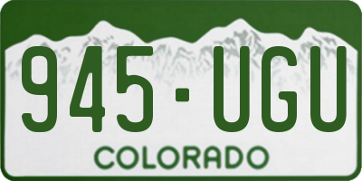 CO license plate 945UGU