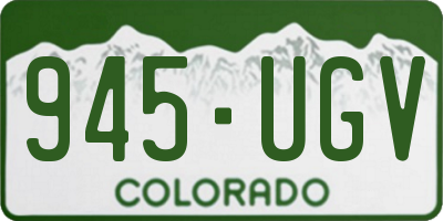 CO license plate 945UGV
