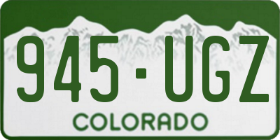 CO license plate 945UGZ