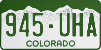 CO license plate 945UHA