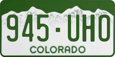 CO license plate 945UHO