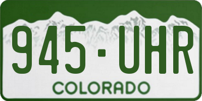 CO license plate 945UHR