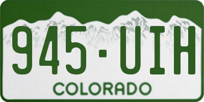 CO license plate 945UIH