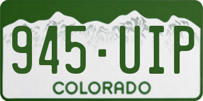 CO license plate 945UIP