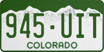 CO license plate 945UIT