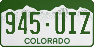 CO license plate 945UIZ