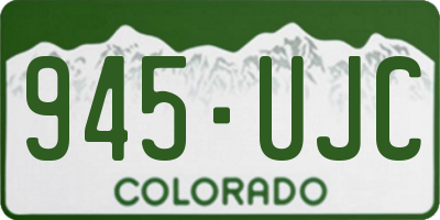 CO license plate 945UJC