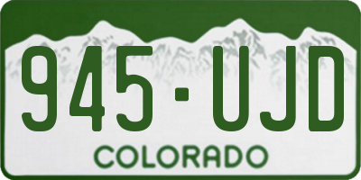 CO license plate 945UJD