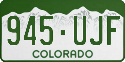 CO license plate 945UJF