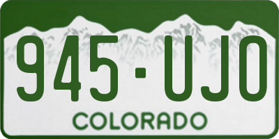 CO license plate 945UJO