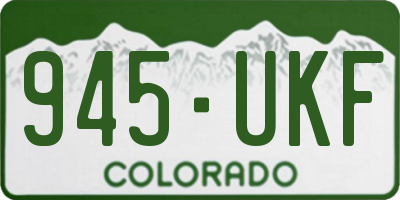 CO license plate 945UKF