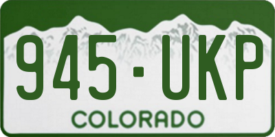 CO license plate 945UKP
