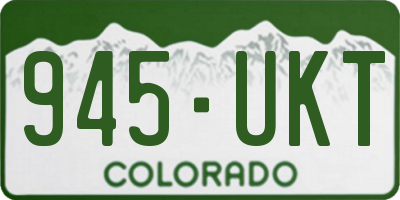 CO license plate 945UKT