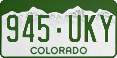 CO license plate 945UKY