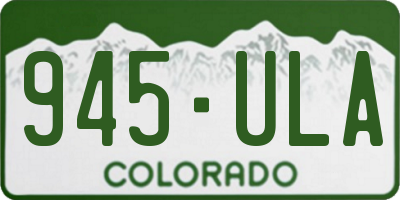 CO license plate 945ULA