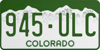 CO license plate 945ULC