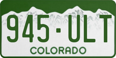 CO license plate 945ULT