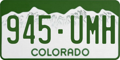 CO license plate 945UMH