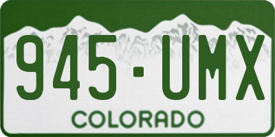 CO license plate 945UMX