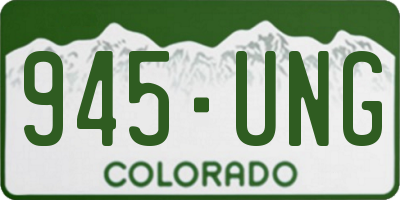 CO license plate 945UNG