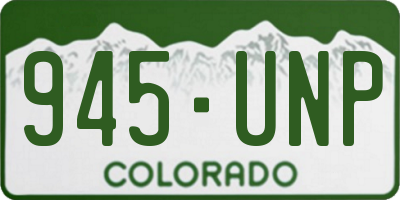 CO license plate 945UNP