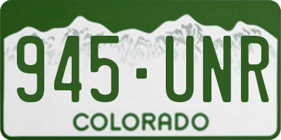 CO license plate 945UNR