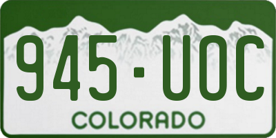 CO license plate 945UOC