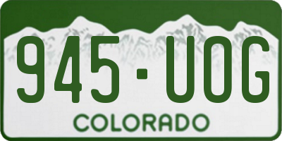 CO license plate 945UOG