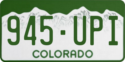 CO license plate 945UPI