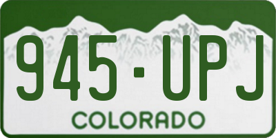 CO license plate 945UPJ