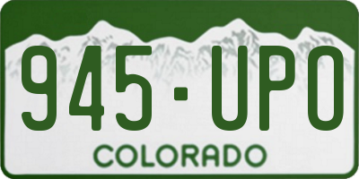 CO license plate 945UPO