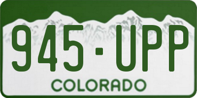 CO license plate 945UPP