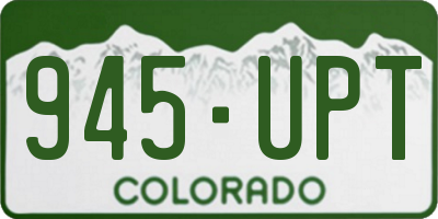 CO license plate 945UPT