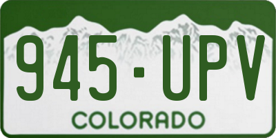 CO license plate 945UPV