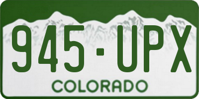 CO license plate 945UPX