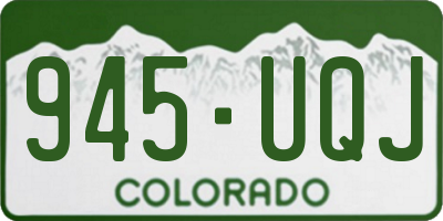 CO license plate 945UQJ