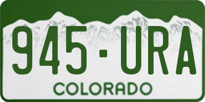 CO license plate 945URA